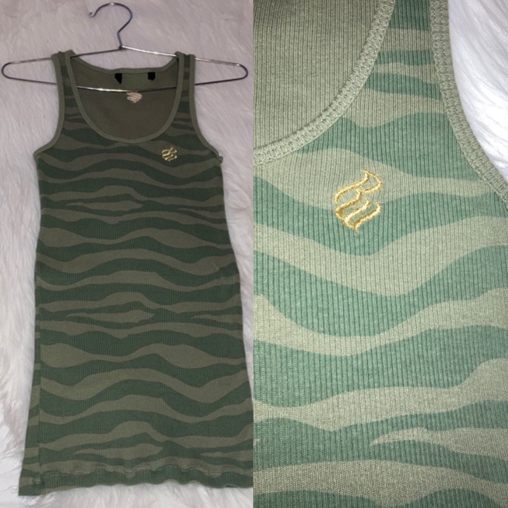 COPY - Rocawear Green Zebra Print Tank Top